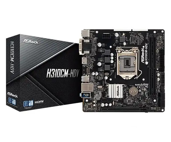 مذربورد ASRock H310CM HDV ومعالج الجيل التاسع