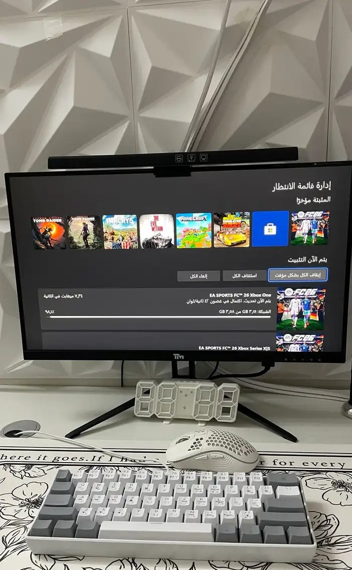 شاشة قيمنق و اكس بوكس