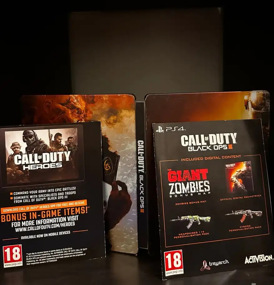لعبة Call of Duty Black Ops 3 غلاف حديدي فقط