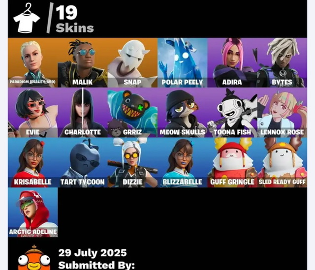 حساب فورت نايت فيبوكس 1650